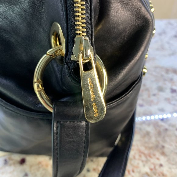 Michael Kors Ludlow Studded black leather satchel - Picture 8 of 14